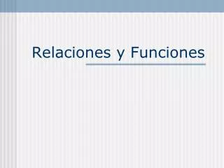 relaciones y funciones
