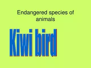 E ndangered species of animals