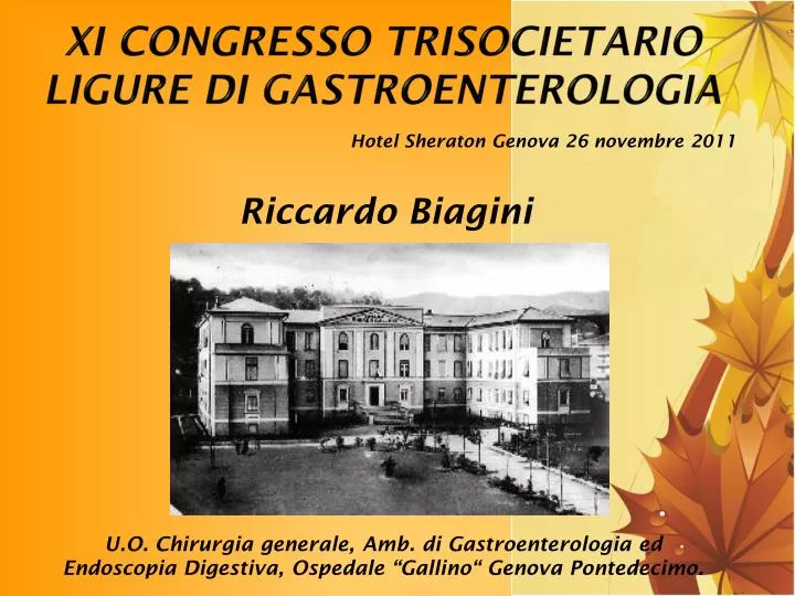 xi congresso trisocietario ligure di gastroenterologia