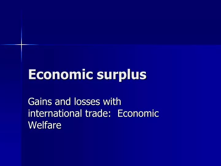 economic surplus