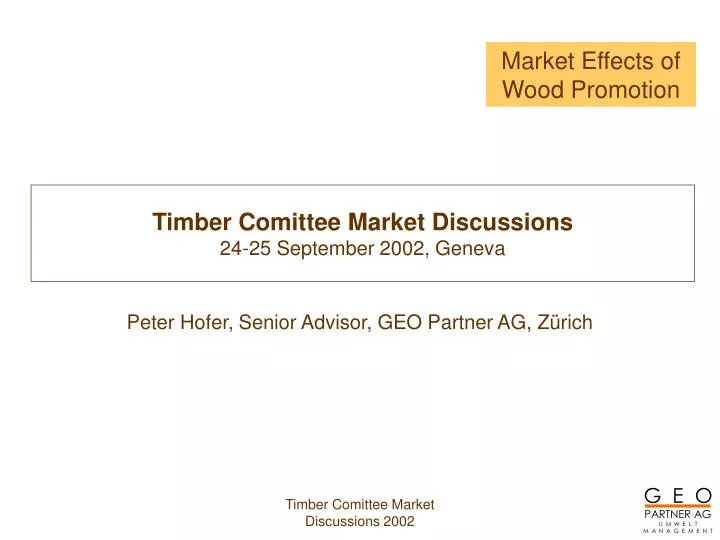 timber comittee market discussions 24 25 september 2002 geneva