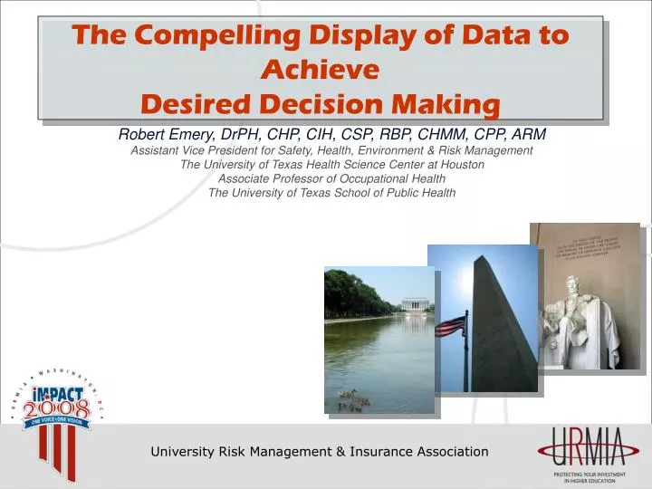the compelling display of data to achieve desired decision making
