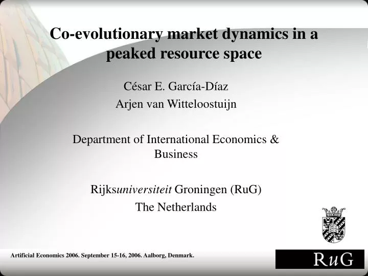 co evolutionary market dynamics in a peaked resource space