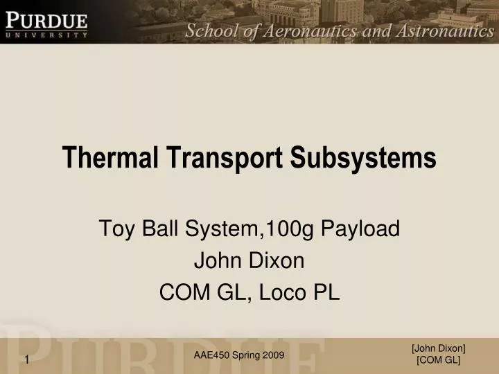 thermal transport subsystems