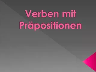 verben mit pr positionen