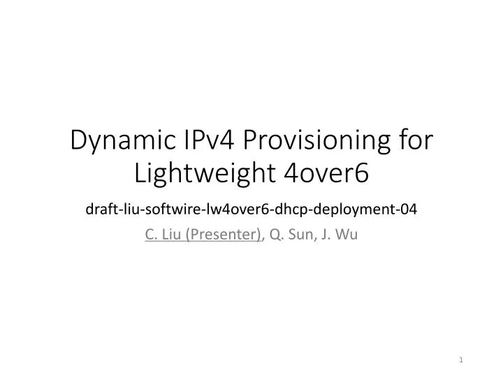 dynamic ipv4 provisioning for lightweight 4over6