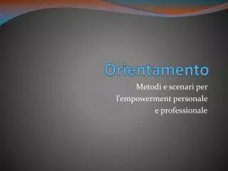 orientamento