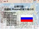 金磚四國 - 俄羅斯 Russia 經貿市場分析 - slide 1