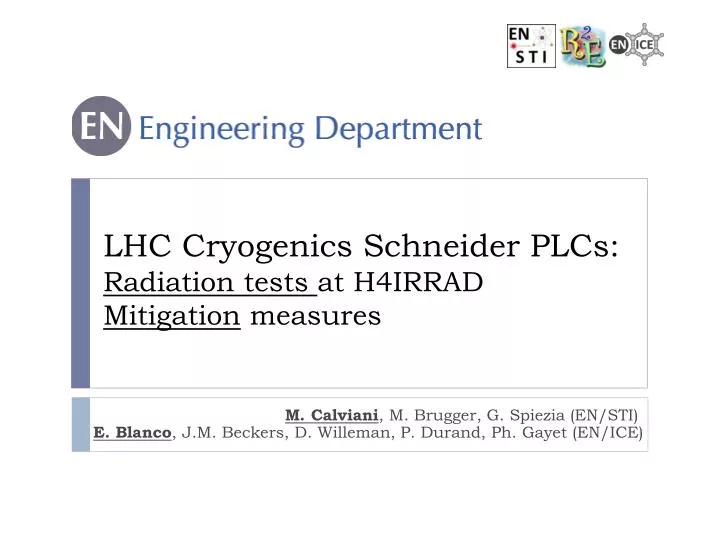 lhc cryogenics schneider plcs radiation tests at h4irrad mitigation measures