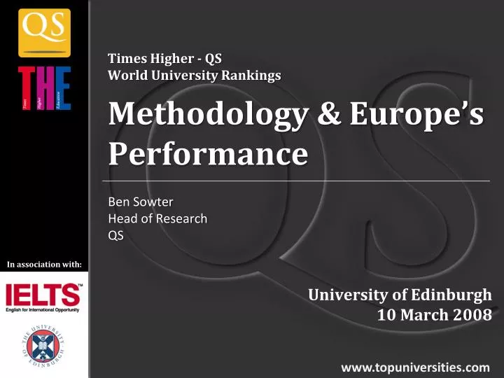 times higher qs world university rankings methodology europe s performance