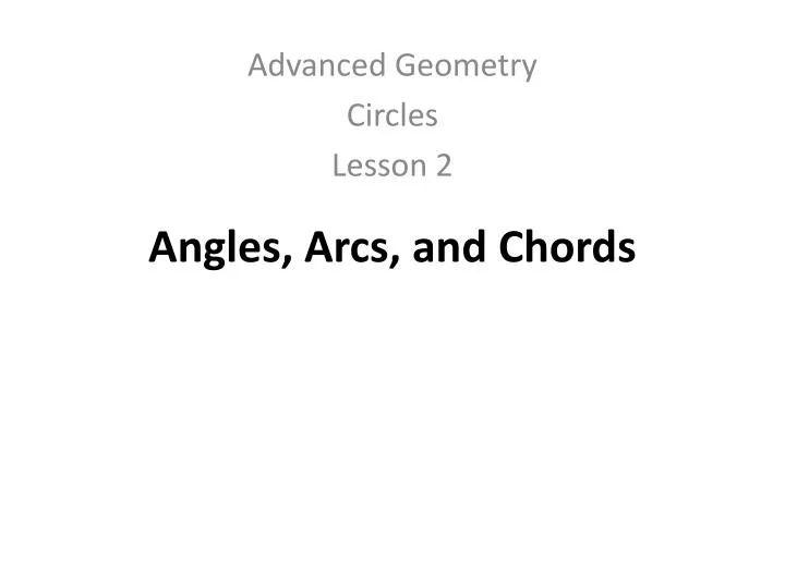 angles arcs and chords