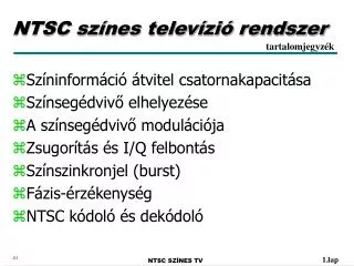 ntsc sz nes telev zi rendszer