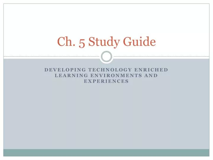 ch 5 study guide