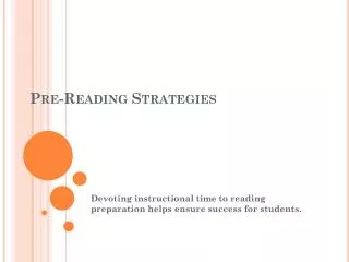 Pre-Reading Strategies