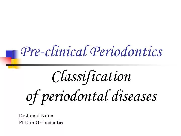 pre clinical periodontics