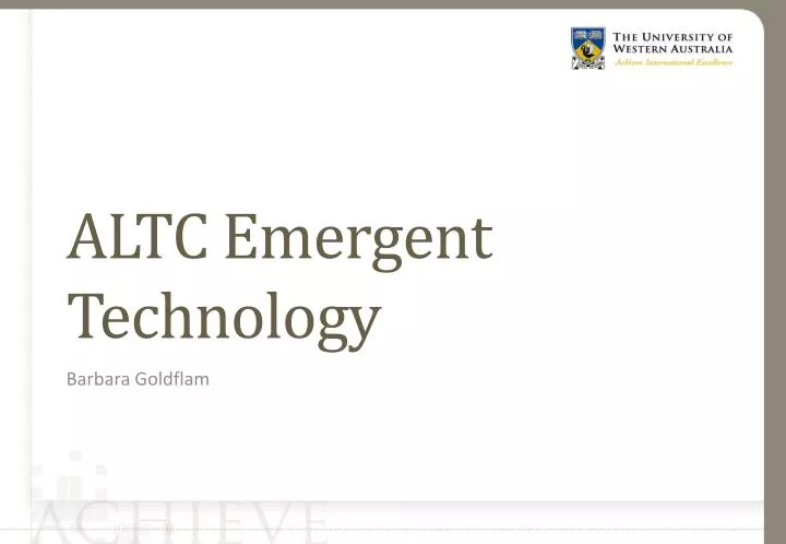 altc emergent technology