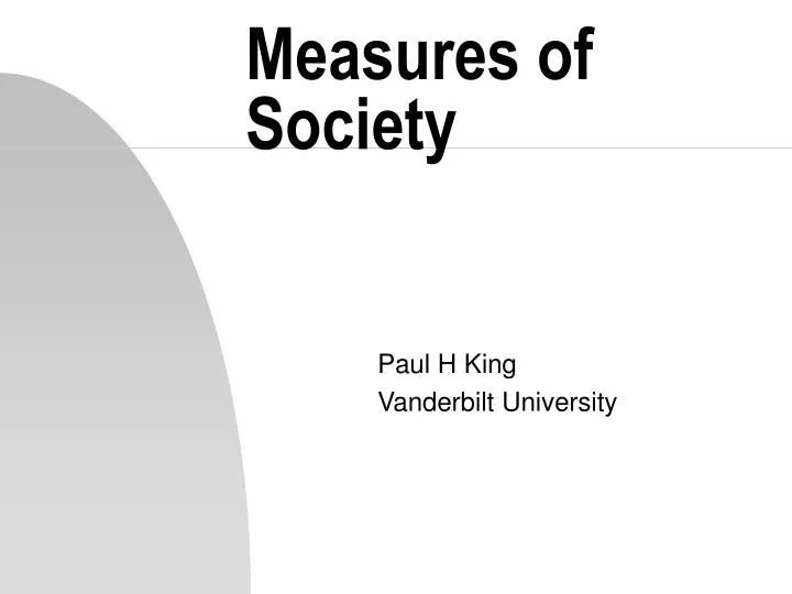 measures of society