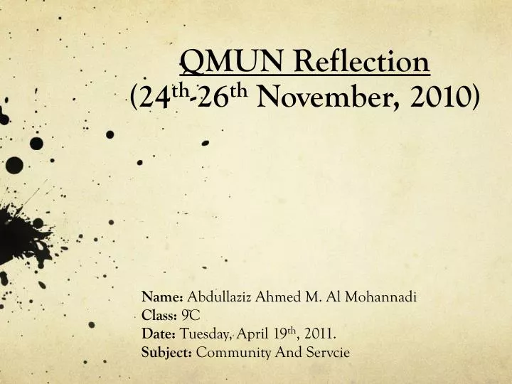 qmun reflection 24 th 26 th november 2010
