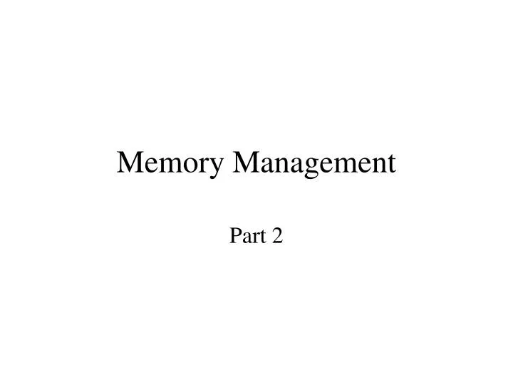 memory management