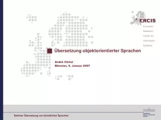 bersetzung objektorientierter sprachen
