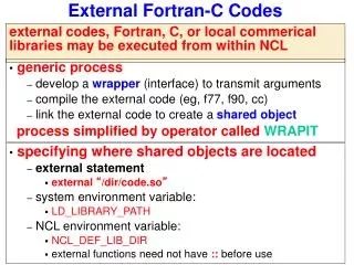External Fortran-C Codes