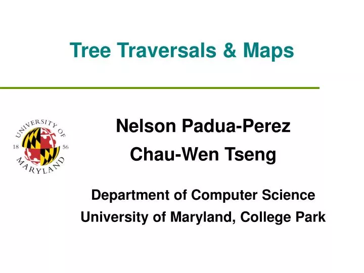 tree traversals maps