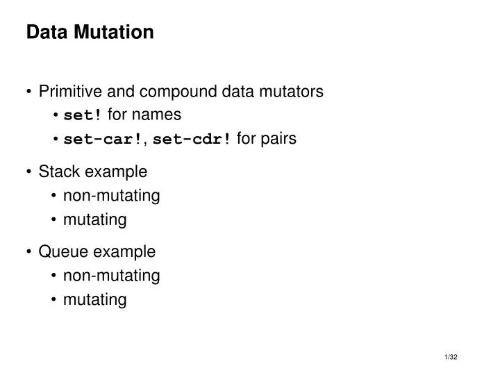 data mutation