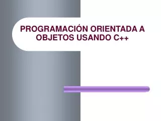 programaci n orientada a objetos usando c