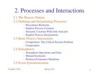 2. Processes and Interactions