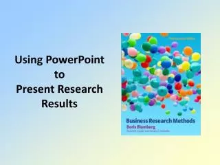 Using PowerPoint to Present Research Results