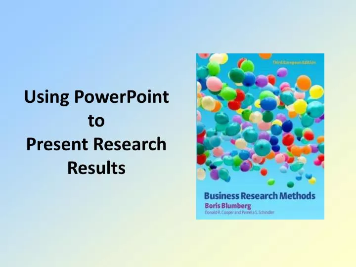 using powerpoint to present research results