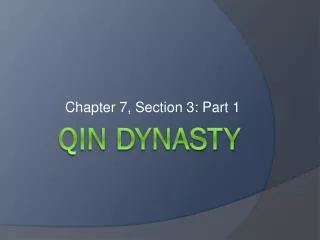 Qin Dynasty