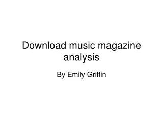 Download music magazine analysis