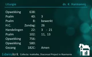 liturgie ds k harmannij