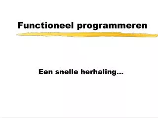 functioneel programmeren