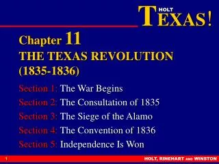 Chapter 11 THE TEXAS REVOLUTION (1835-1836)