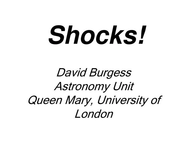 shocks
