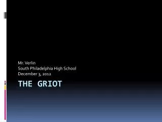 The griot