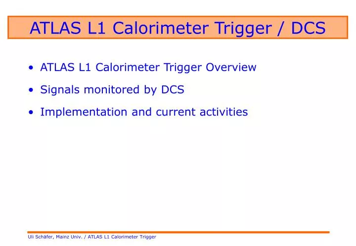 atlas l1 calorimeter trigger dcs