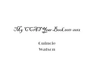 My CCAT Year Book 2011-2012