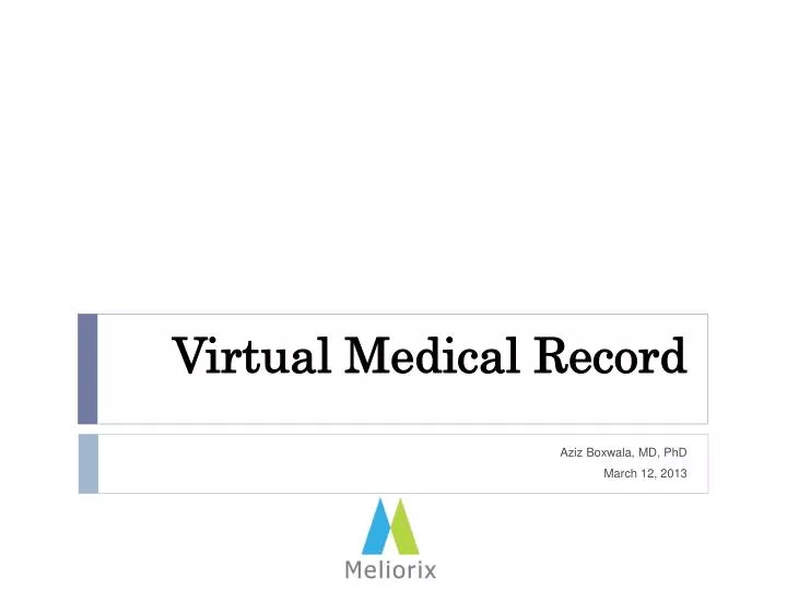 virtual medical record