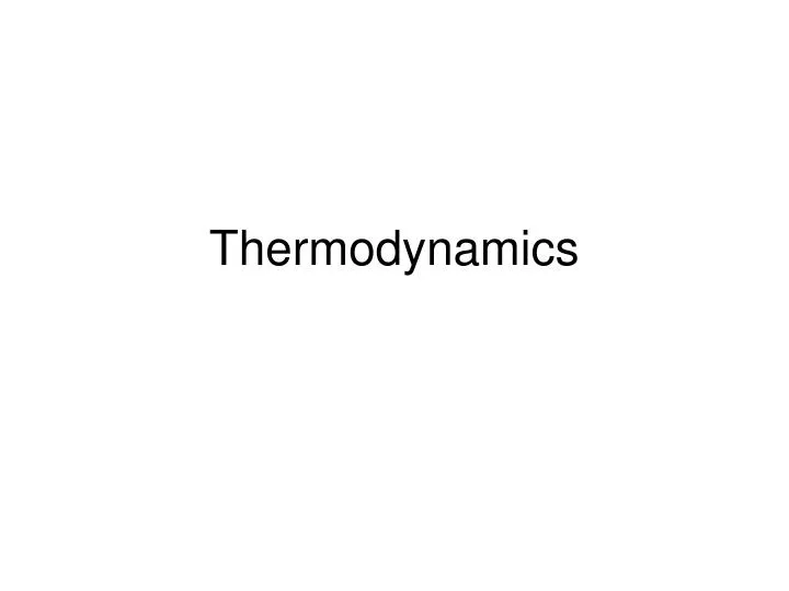 thermodynamics