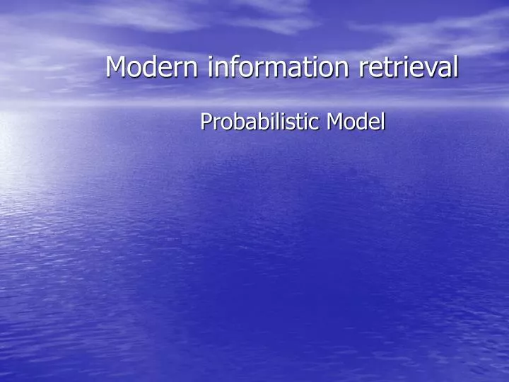 modern information retrieval