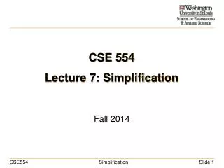 CSE 554 Lecture 7: Simplification