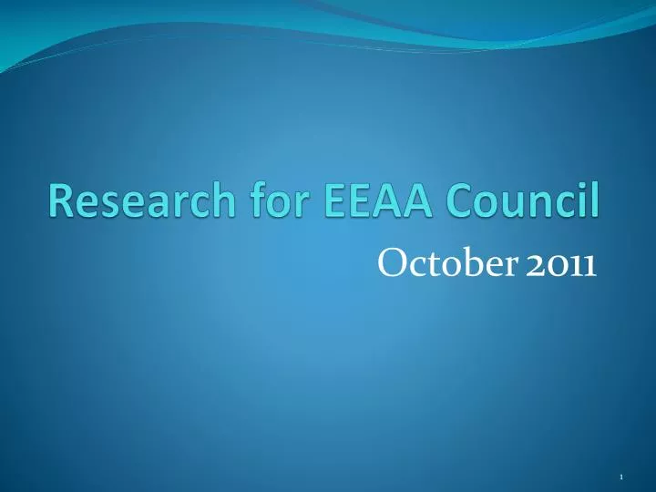 research for eeaa council