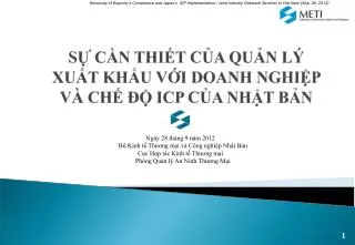 s c n thi t c a qu n l xu t kh u v i doanh nghi p v ch icp c a nh t b n