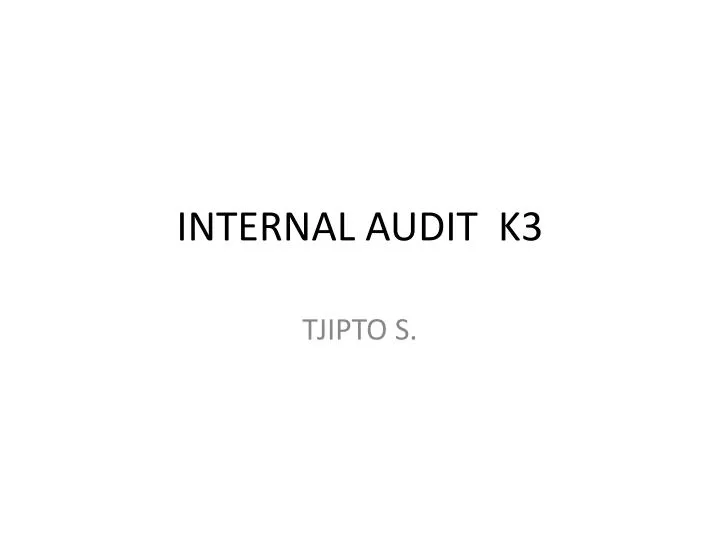 internal audit k3