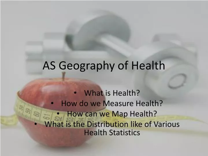 as geography of health