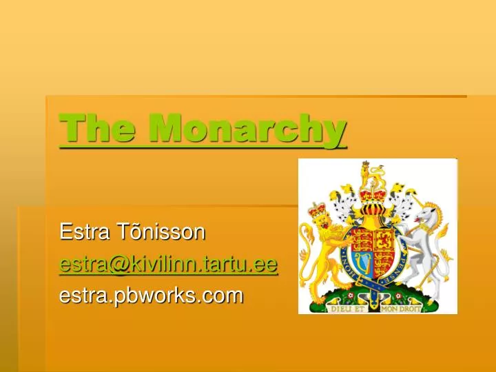the monarchy