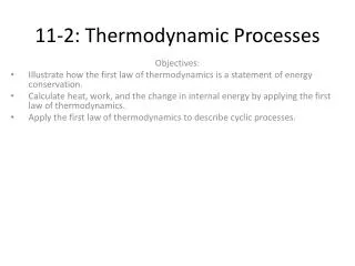11-2: Thermodynamic Processes